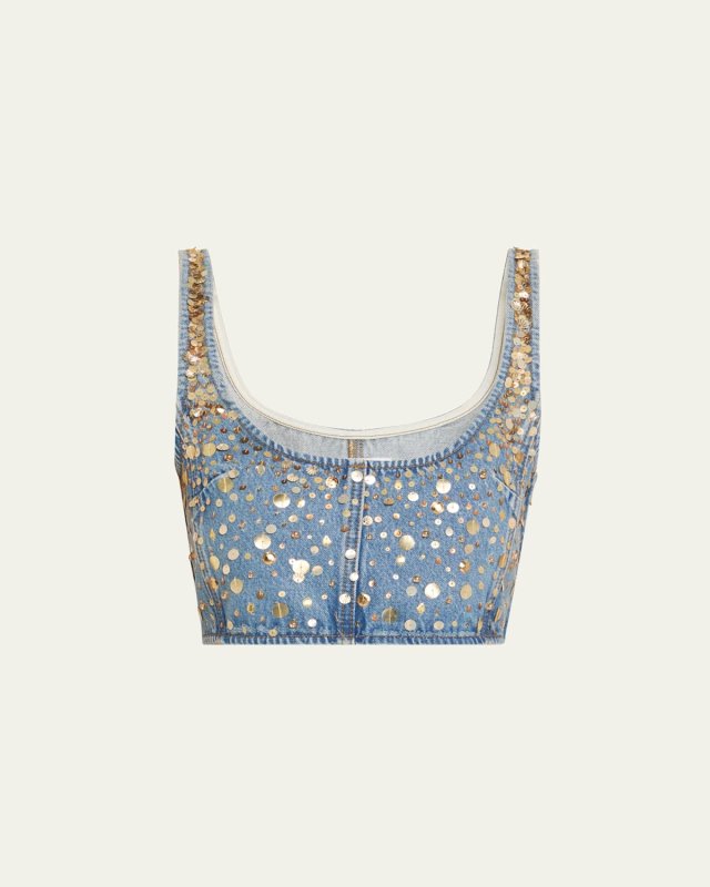 The Champagne Sequined Top